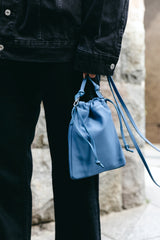 Kinchaku Bag # smoky blue